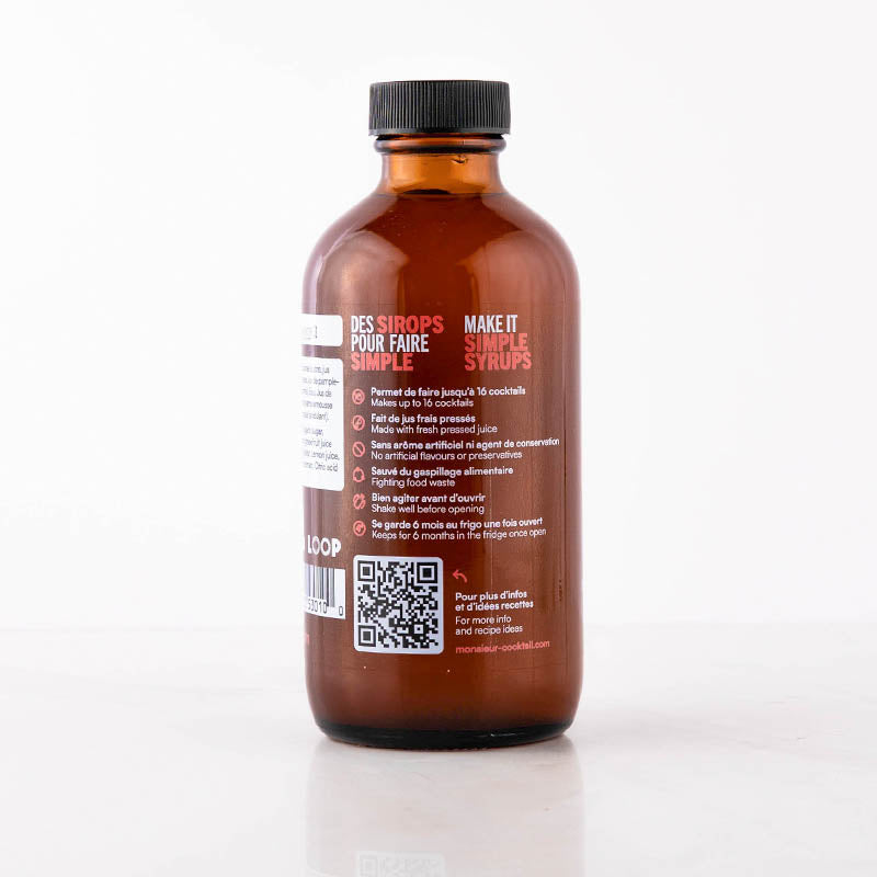 Sirop de pamplemousse 250ml    - Monsieur Cocktail - Sirop -  - La Guilde Culinaire