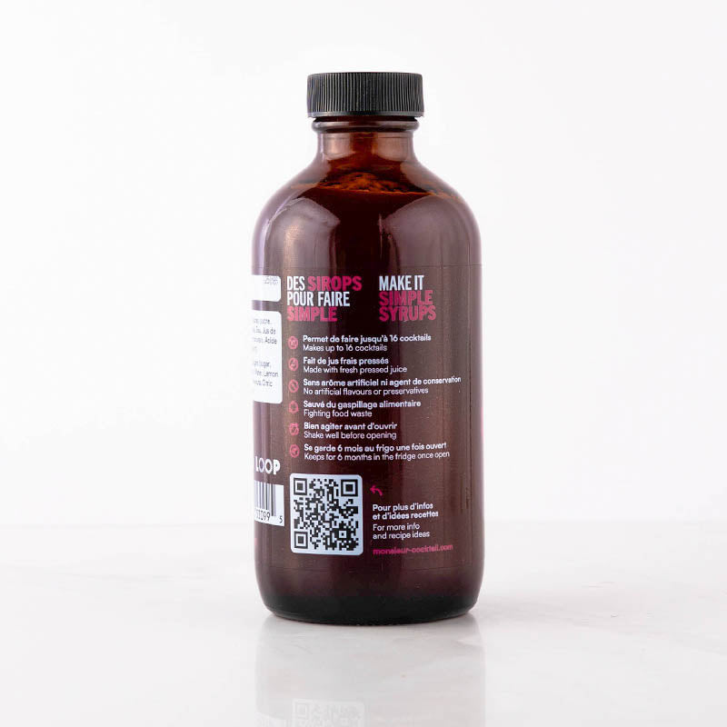 Sirop de Framboise 250ml    - Monsieur Cocktail - Sirop -  - La Guilde Culinaire