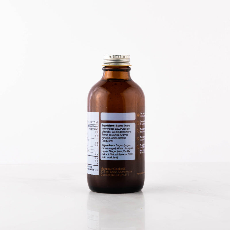 Sirop de Citrouille Épicée 250ml - ÉDITION LIMITÉE    - Monsieur Cocktail - Sirop -  - La Guilde Culinaire