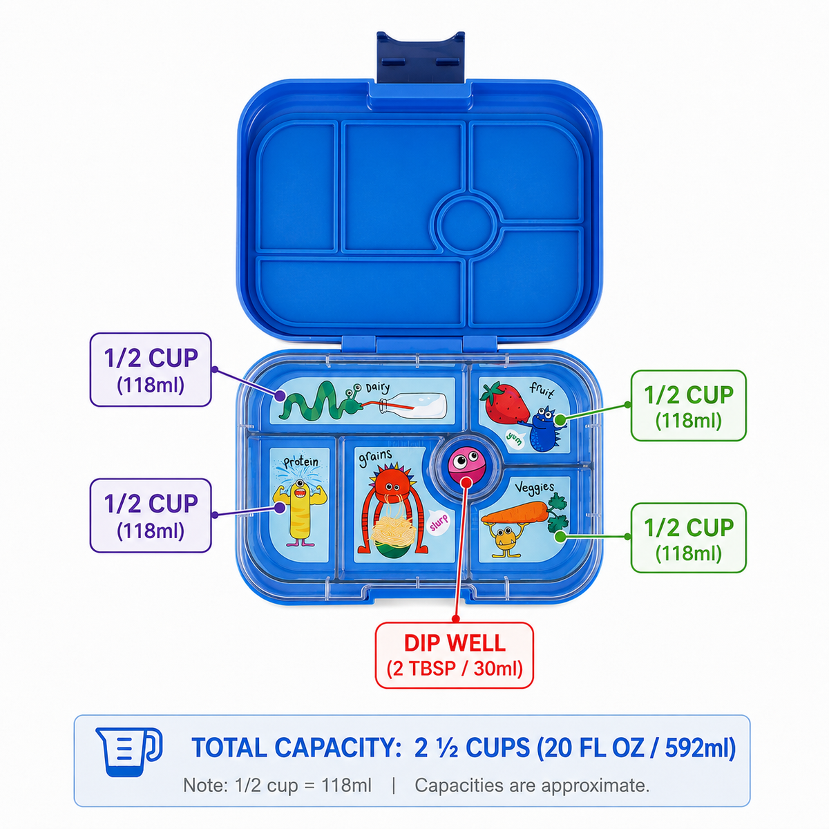 Yumbox Original - Boîte à Lunch Bento Étanche pour Enfants - Yumbox - Boîte à repas - - La Guilde Culinaire