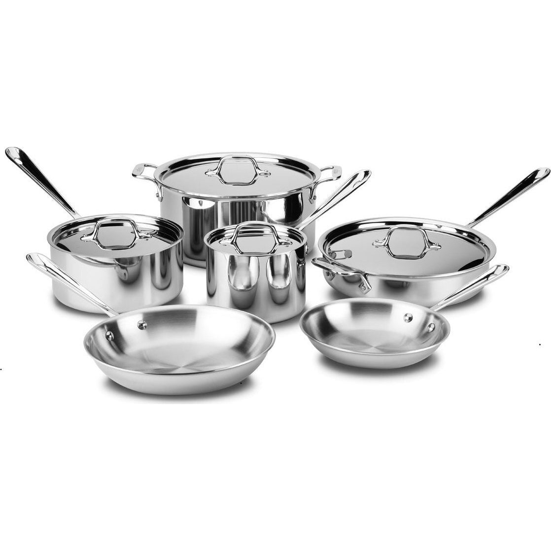 Ensemble de 10 pièces en acier inoxydable D3 - All-Clad - Batterie de cuisine - - La Guilde Culinaire