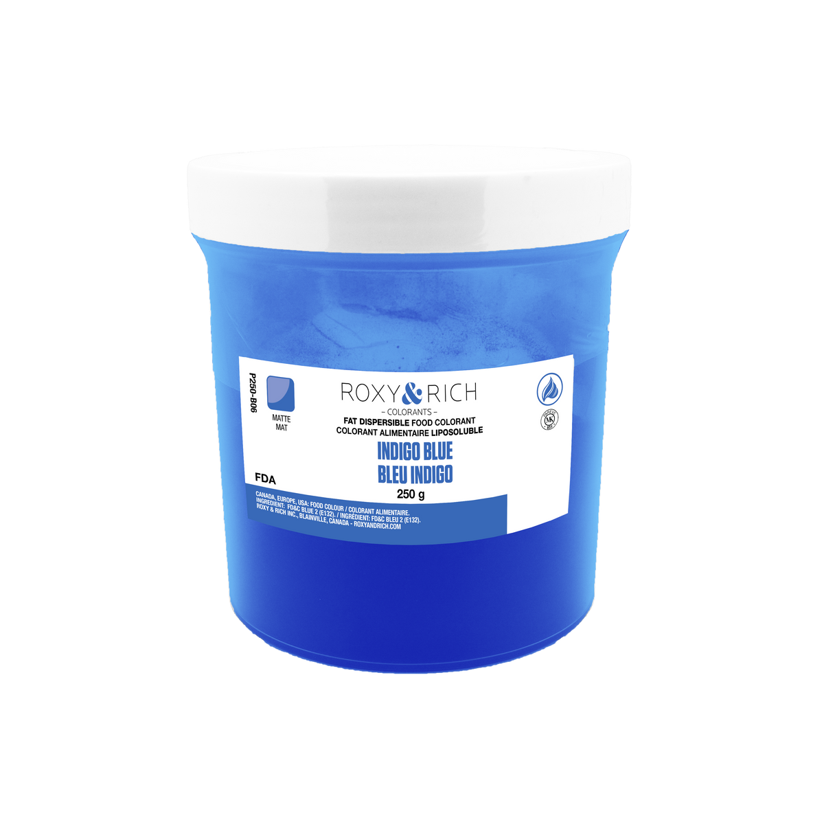 Colorant Alimentaire Liposoluble Bleu Indigo 250g - Roxy & Rich - Colorant alimentaire liposoluble - P250-B06 - La Guilde Culinaire