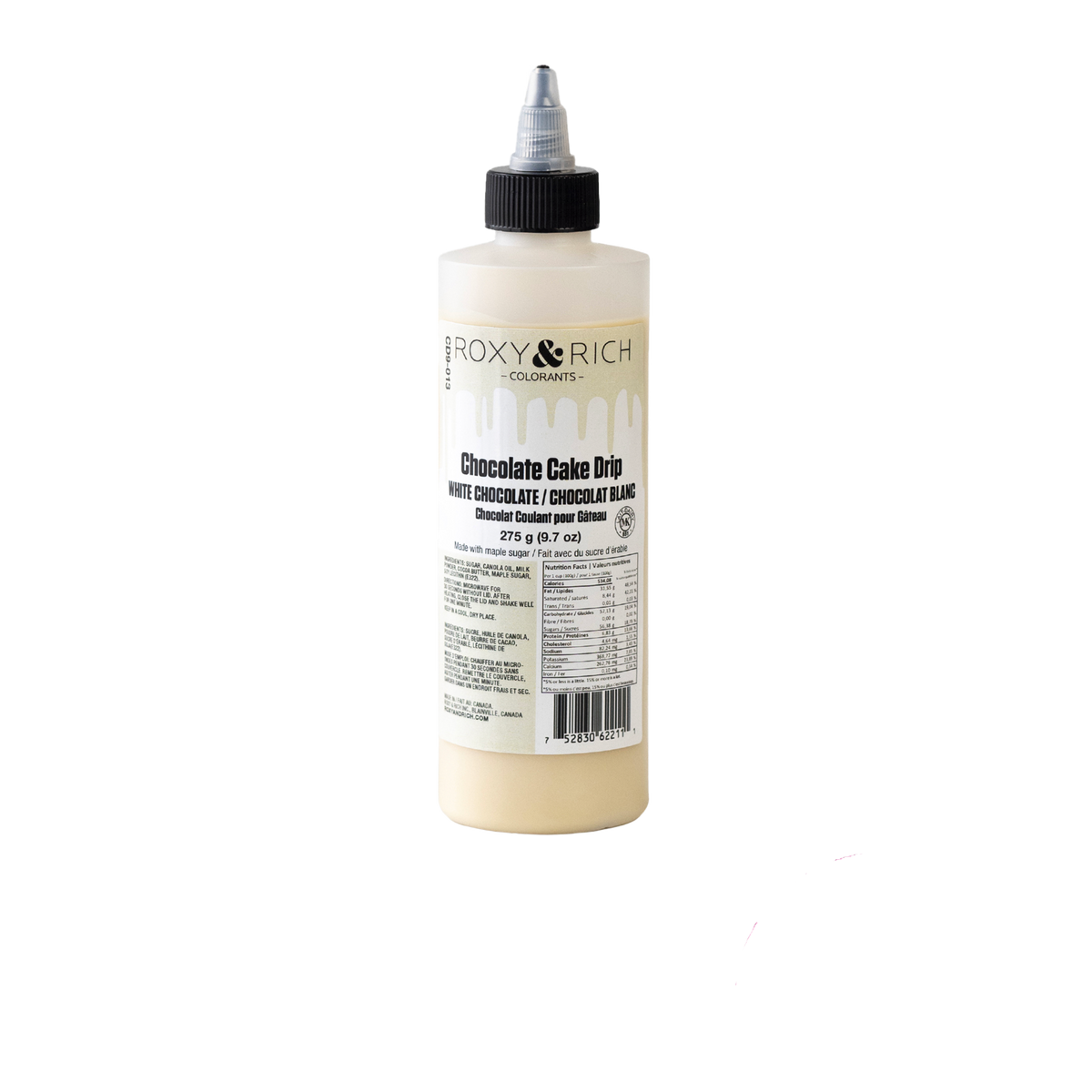 Chocolat Coulant pour Gâteau “Cake Drip” Chocolat Blanc - 275g - Roxy & Rich - Chocolat coulant pour gâteau - - La Guilde Culinaire