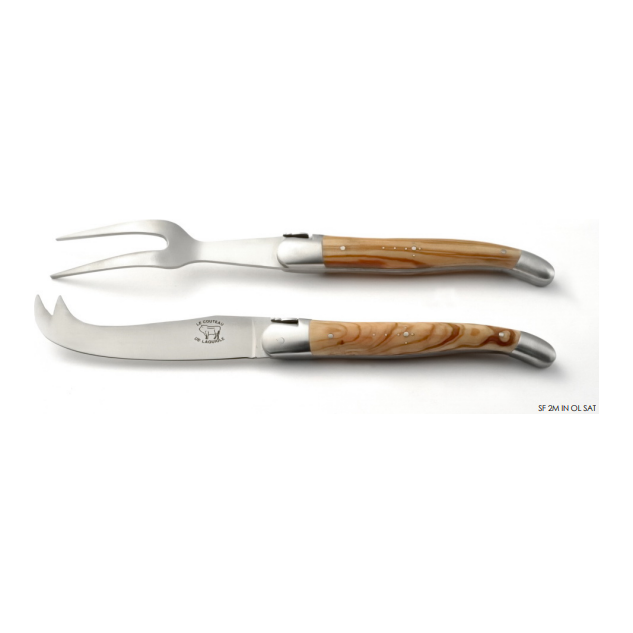 Set de fromage avec coffret en bois – Bois d'olivier    - Laguiole - Services à fromage -  - La Guilde Culinaire