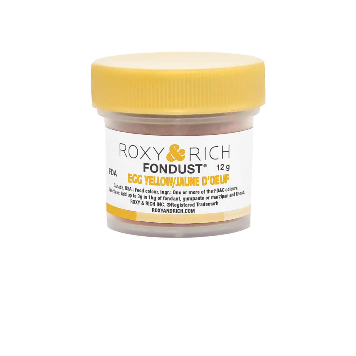 Colorant FONDUST Jaune d'Œuf 12g - Roxy & Rich - Colorant alimentaire hydrosoluble - F15-004 - La Guilde Culinaire