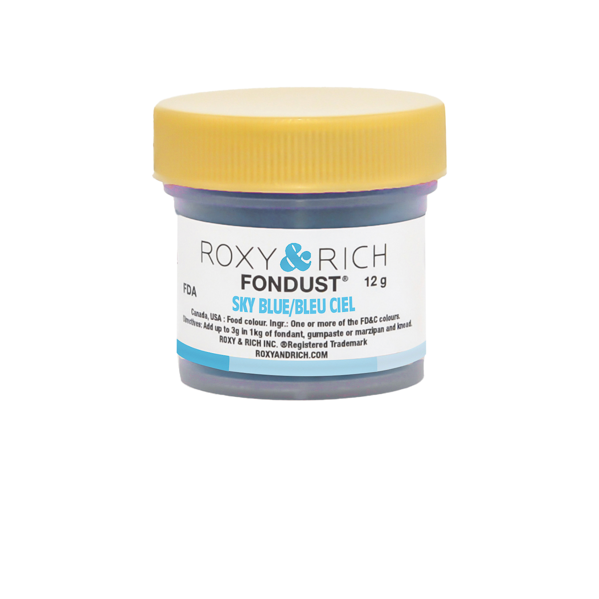 Colorant FONDUST Bleu Ciel 12g - Roxy & Rich - Colorant alimentaire hydrosoluble - F15-022 - La Guilde Culinaire
