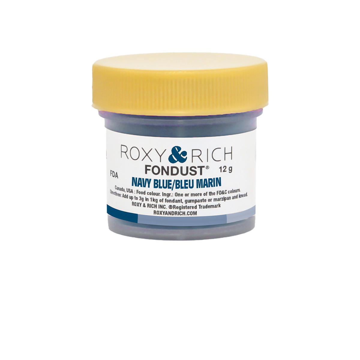 Colorant FONDUST Bleu Marin 12g - Roxy & Rich - Colorant alimentaire hydrosoluble - F15-025 - La Guilde Culinaire