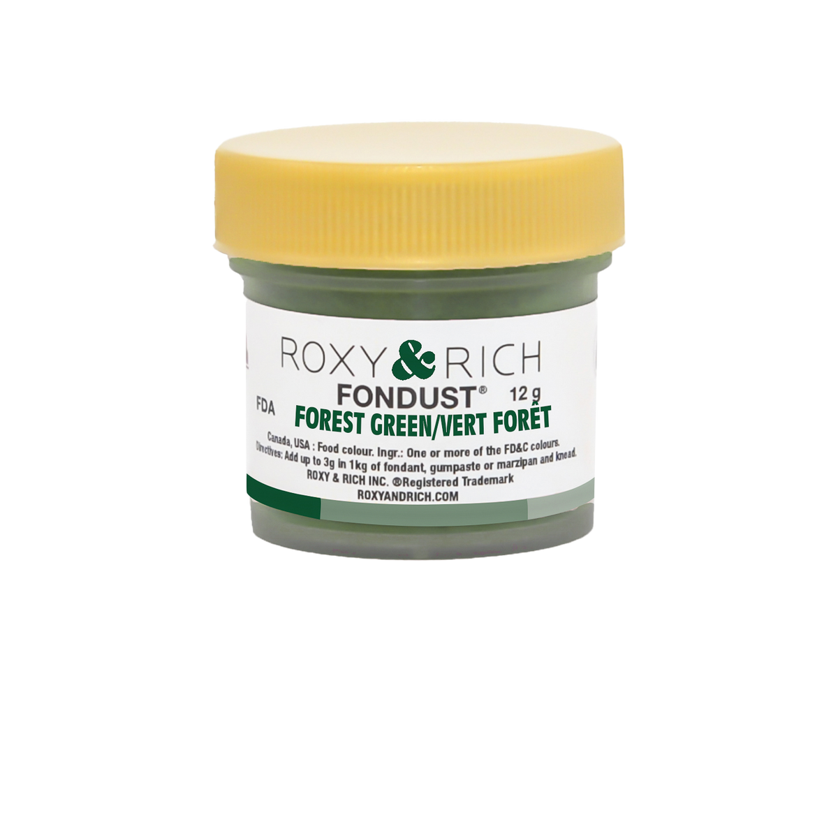 Colorant FONDUST Vert Forêt 4g - Roxy & Rich - Colorant alimentaire hydrosoluble - F4-029 - La Guilde Culinaire