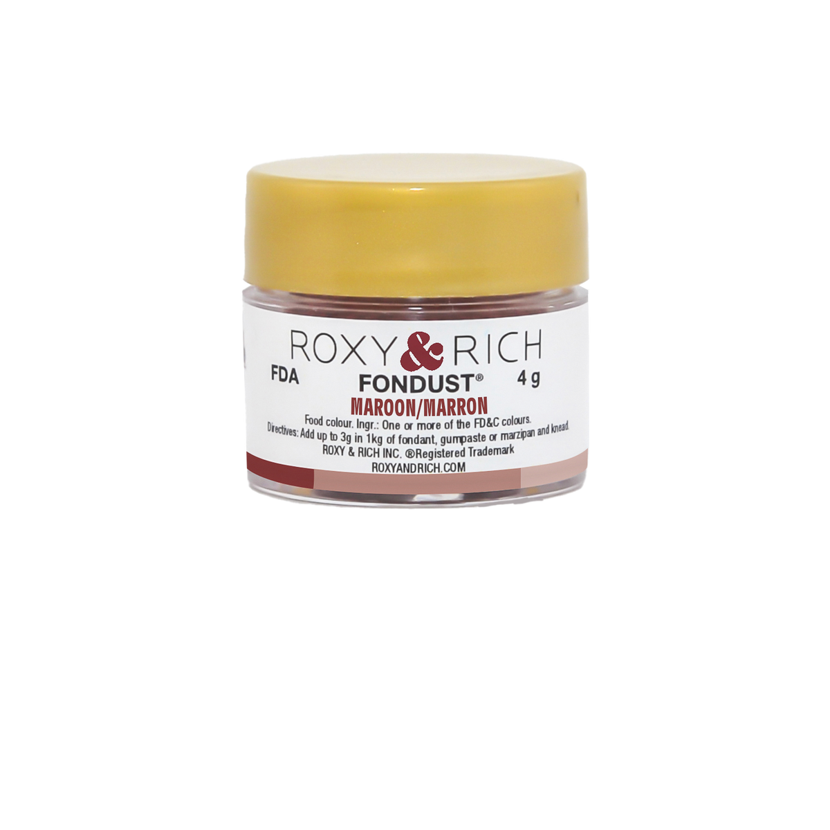 Colorant FONDUST Marron 4g - Roxy & Rich - Colorant alimentaire hydrosoluble - F4-015 - La Guilde Culinaire