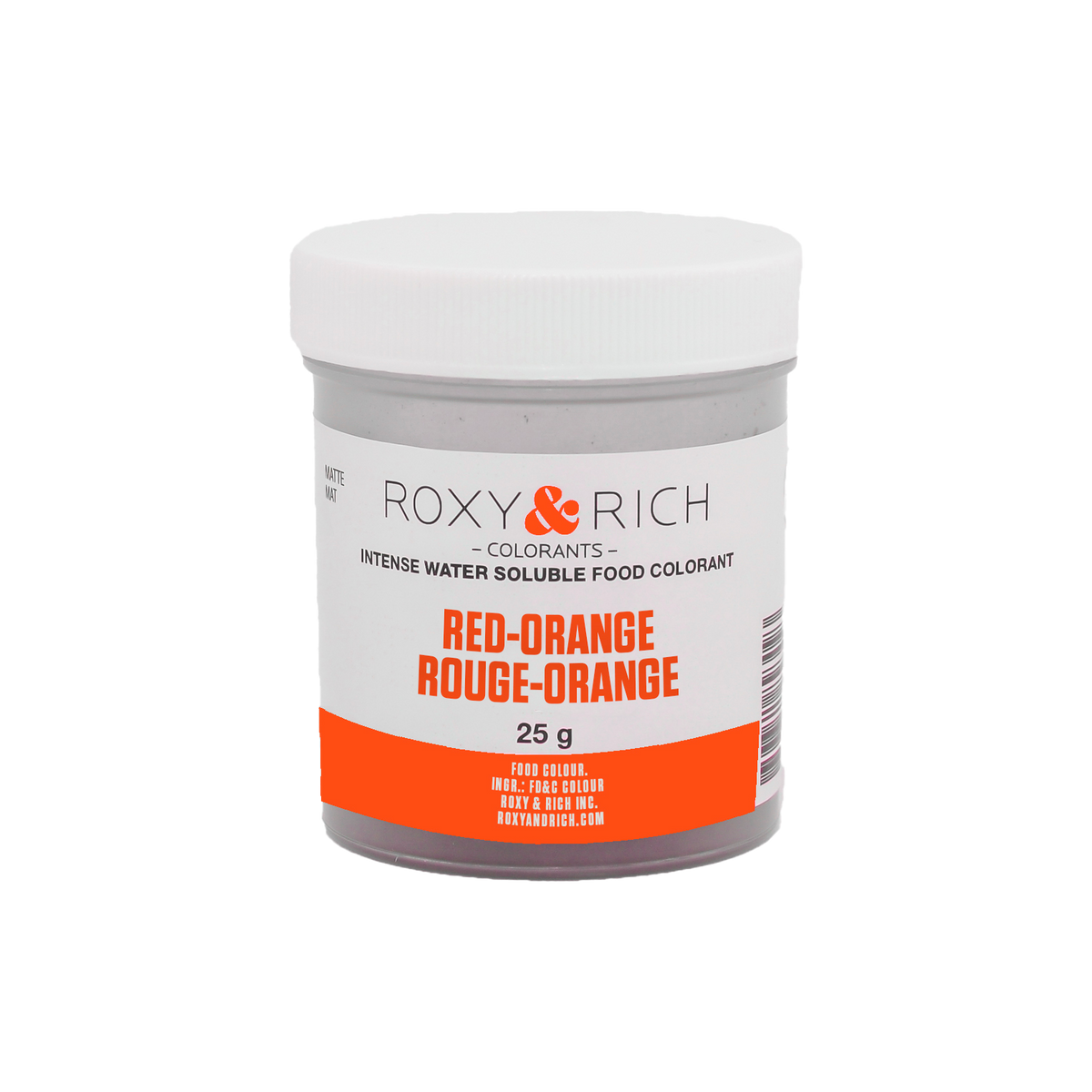 Colorant alimentaire hydrosoluble Rouge-Orange 25g - Roxy & Rich - Colorant alimentaire hydrosoluble - H25-015 - La Guilde Culinaire
