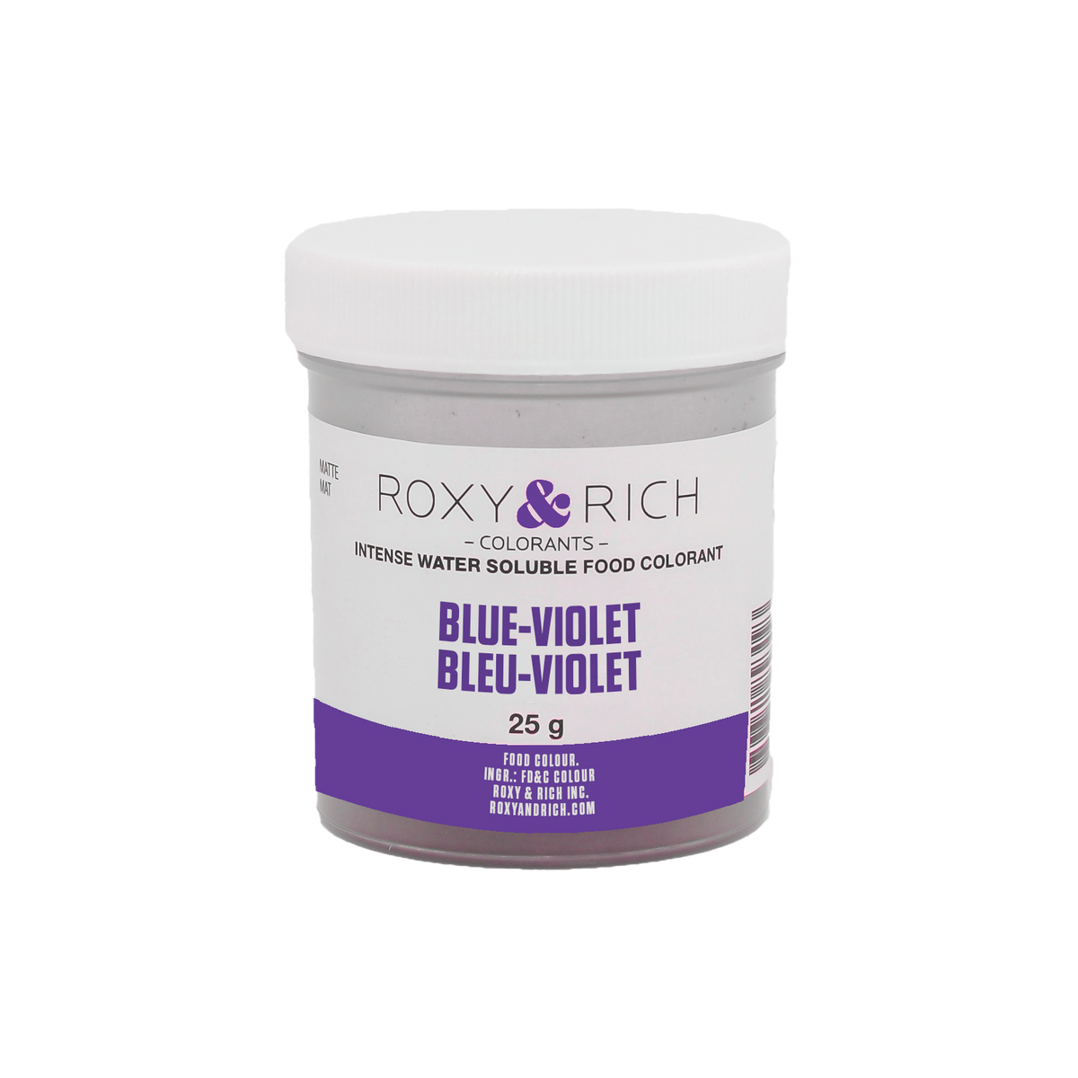 Colorant alimentaire hydrosoluble Bleu-Violet 25g - Roxy & Rich - Colorant alimentaire hydrosoluble - H25-019 - La Guilde Culinaire