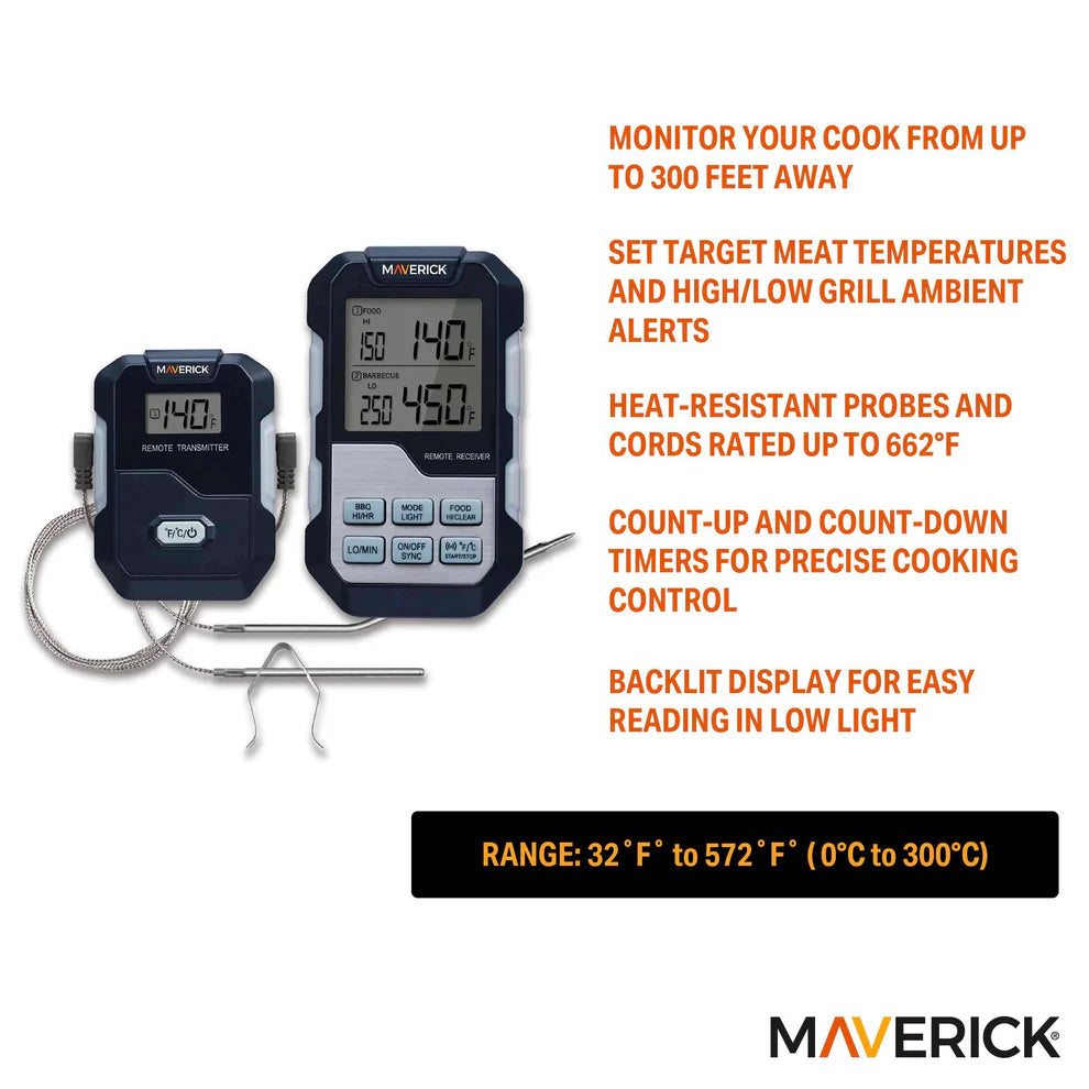 Thermomètre de cuisson sans fil longue portée à double sonde - Maverick - Thermomètre de cuisson - - La Guilde Culinaire