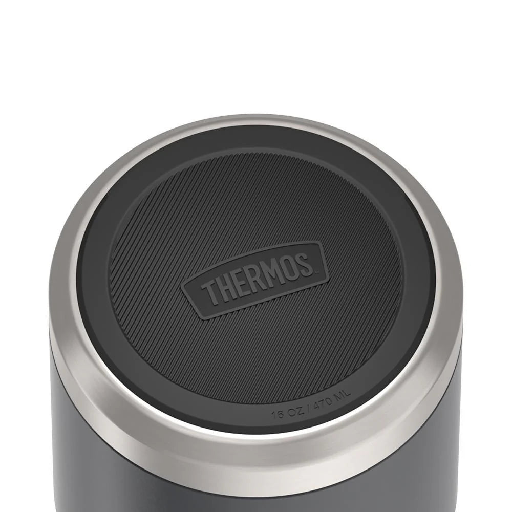 Contenant alimentaire avec cuillère 470 ml (16oz) Gamme Icon - Granite - Thermos - Contenant pour aliment - - La Guilde Culinaire
