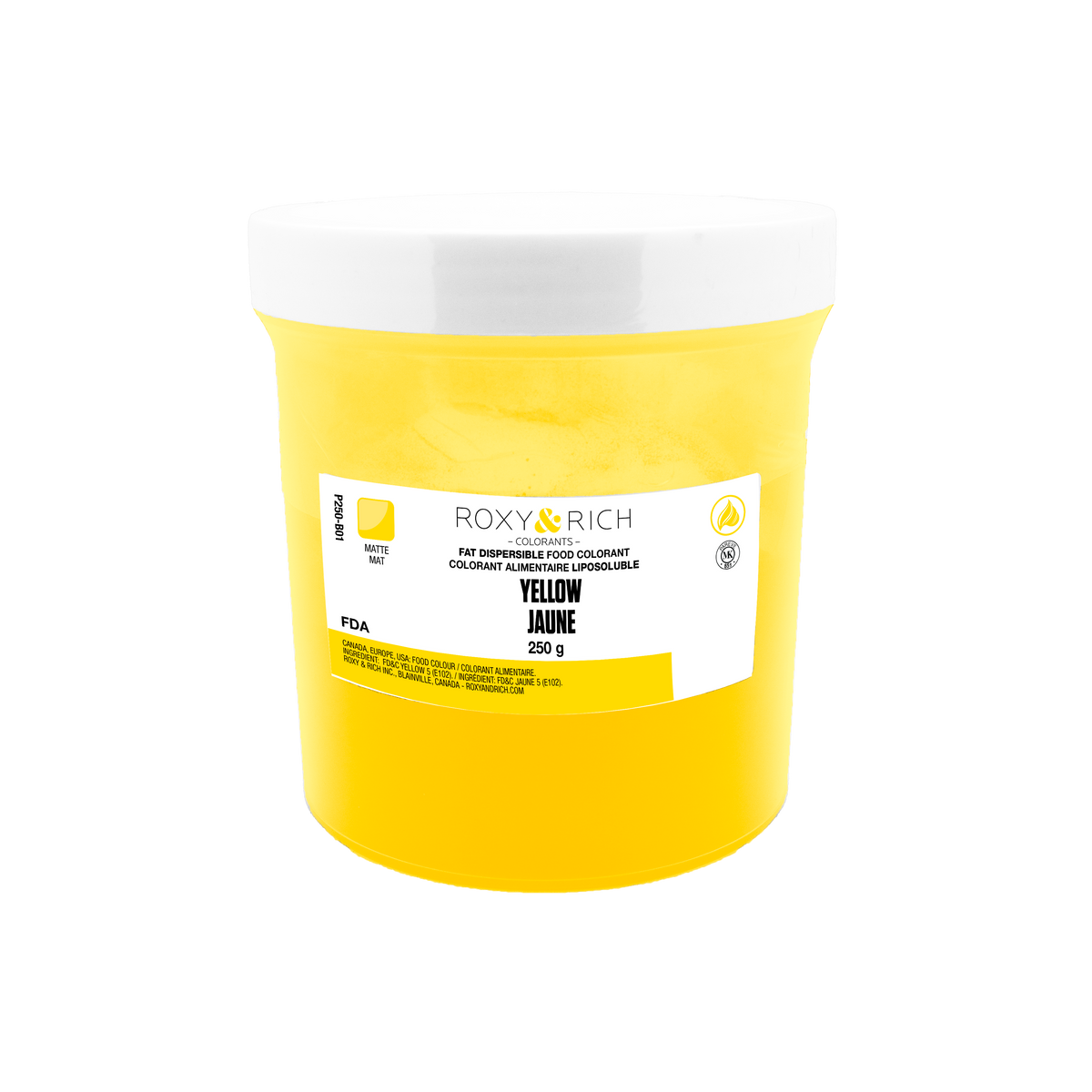 Colorant Alimentaire Liposoluble Jaune 250g - Roxy & Rich - Colorant alimentaire liposoluble - P250-B01 - La Guilde Culinaire