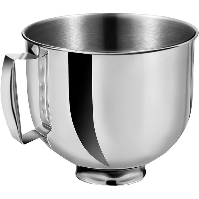 Bol en acier inoxydable poli de 5 pintes avec poignée pour KitchenAid    - Kitchenaid - Bol batteur sur socle -  - La Guilde Culinaire
