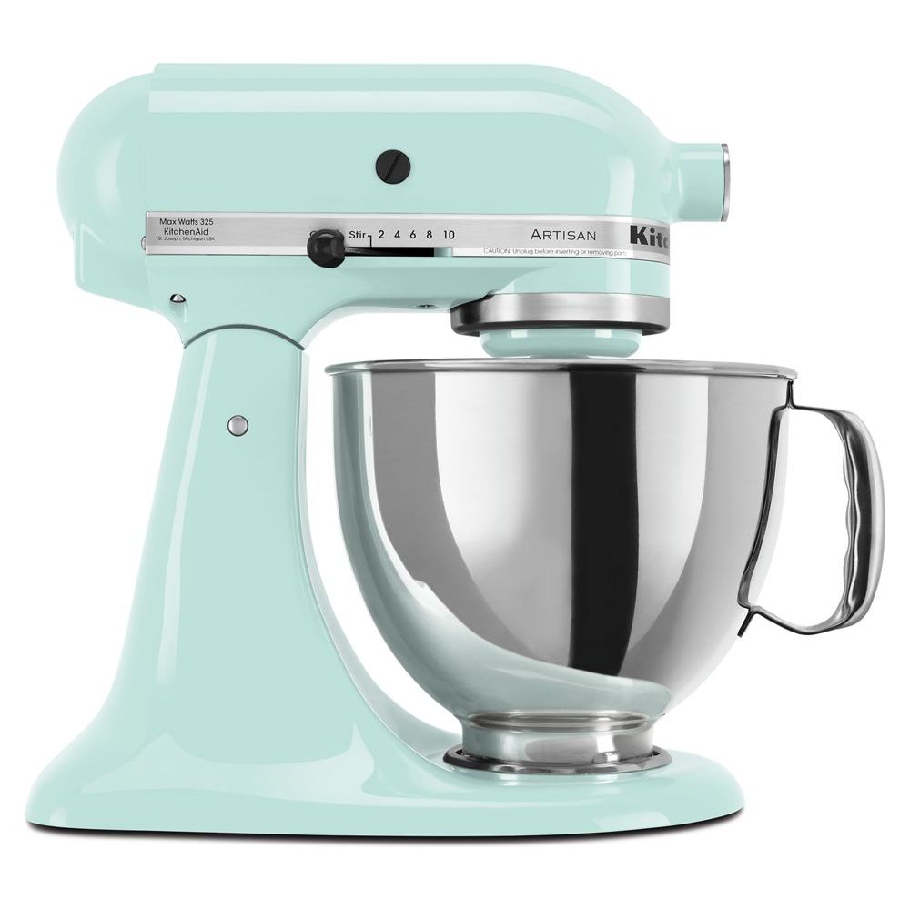 Batteur sur socle KicthenAid à tête inclinable de 5 pintes de la série Artisan - Glace    - Kitchenaid - Batteur sur socle -  - La Guilde Culinaire