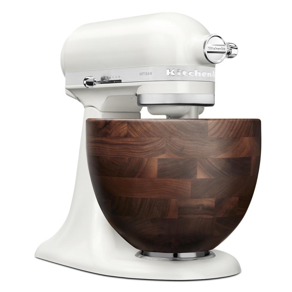 Batteur sur socle à tête inclinable de la série Artisan KitchenAid de 5 pintes avec bol en bois de noyer - Kitchenaid - Batteur sur socle - - La Guilde Culinaire