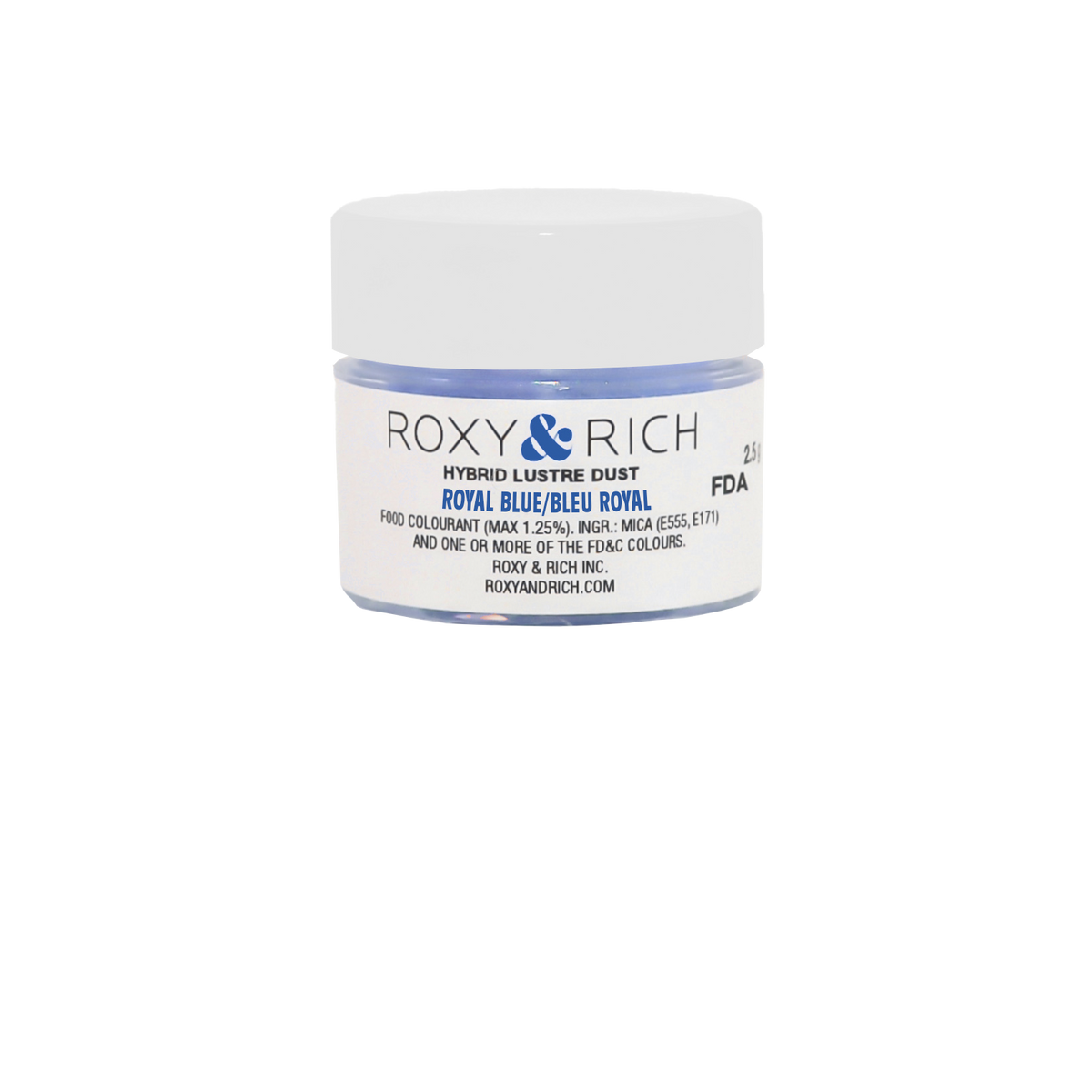 Poudre lustrée hybride Bleu Royal 2.5g - Roxy & Rich - Poudre lustrée - L2-005 - La Guilde Culinaire