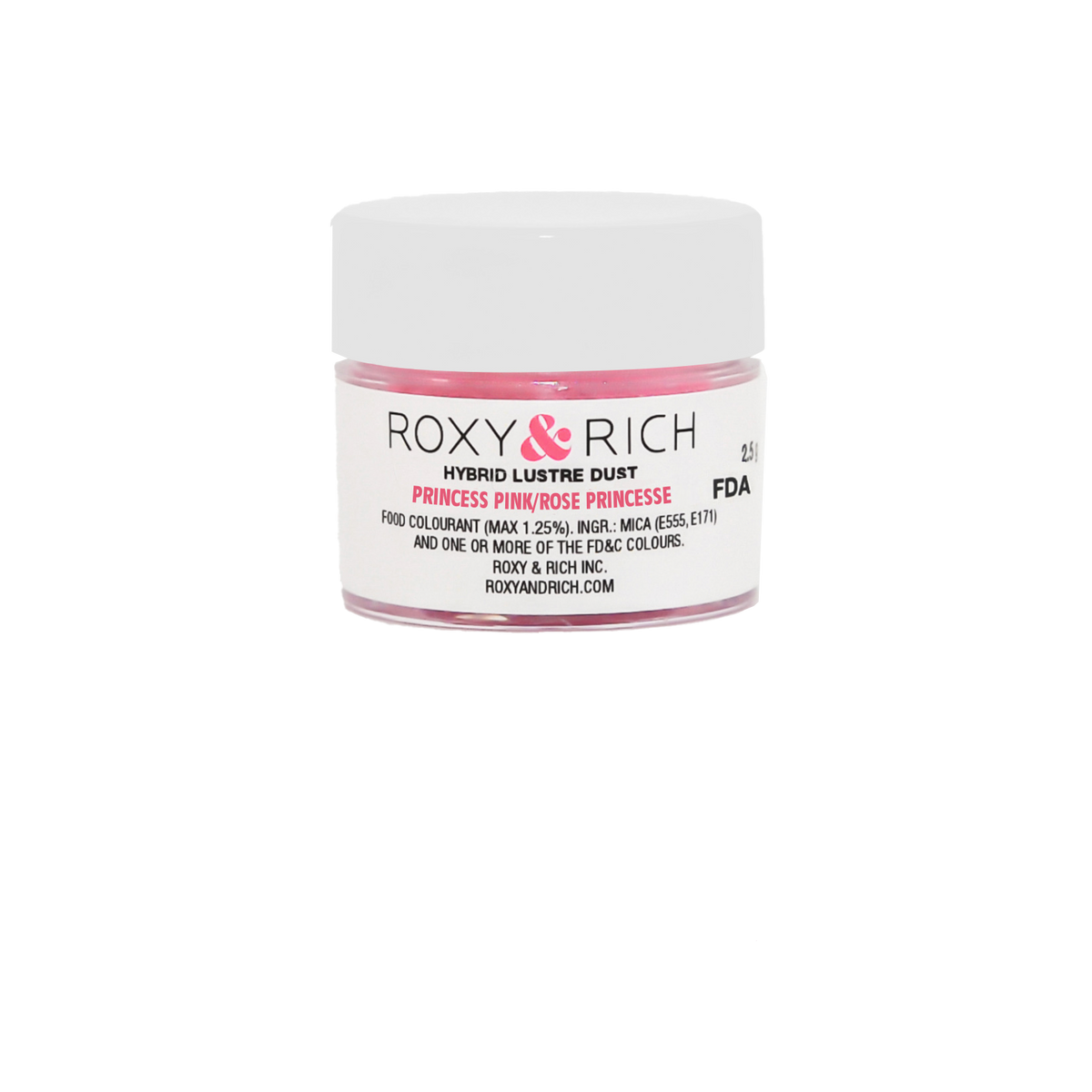 Poudre lustrée hybride Rose Princesse 2.5g - Roxy & Rich - Poudre lustrée - L2-020 - La Guilde Culinaire