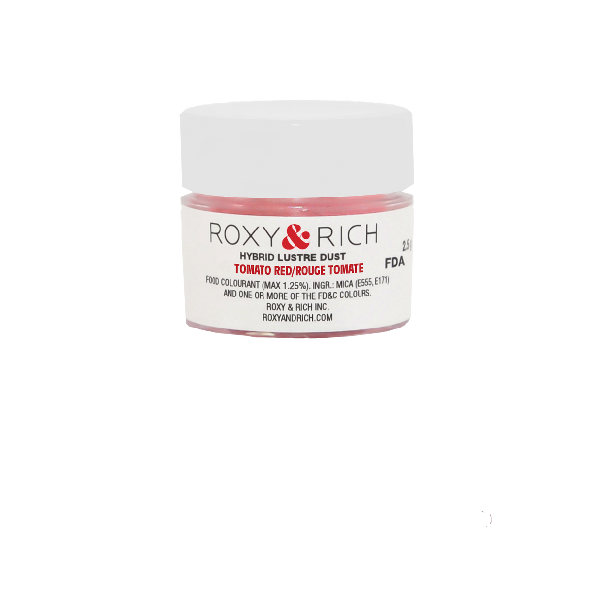Poudre lustrée hybride Rouge Tomate 2.5g - Roxy & Rich - Poudre lustrée - L2-026 - La Guilde Culinaire