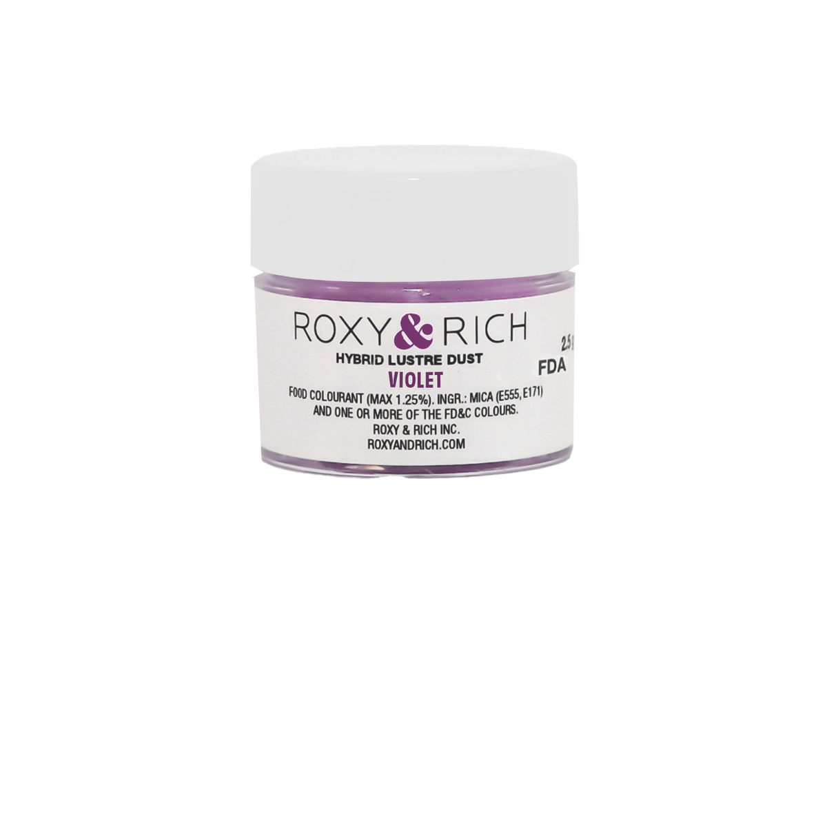 Poudre lustrée hybride Violet 2.5g - Roxy & Rich - Poudre lustrée - L2-042 - La Guilde Culinaire