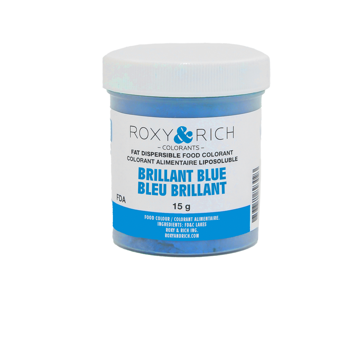 Colorant Alimentaire Liposoluble Bleu Brillant 15g - Roxy & Rich - Colorant alimentaire liposoluble - P15-B05 - La Guilde Culinaire