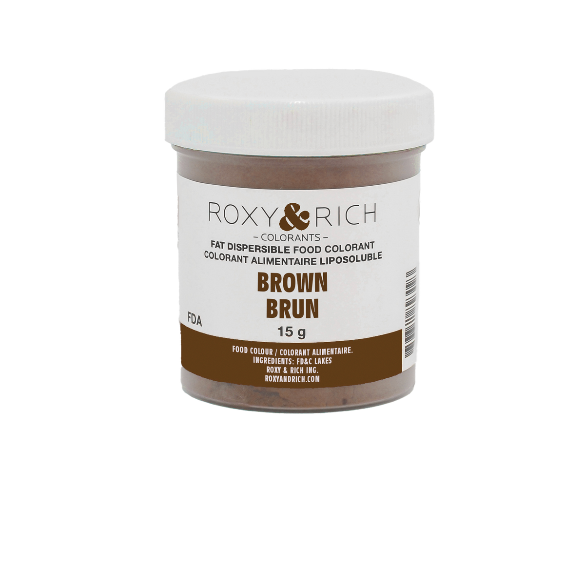 Colorant Alimentaire Liposoluble Brun 15g - Roxy & Rich - Colorant alimentaire liposoluble - P15-B10 - La Guilde Culinaire