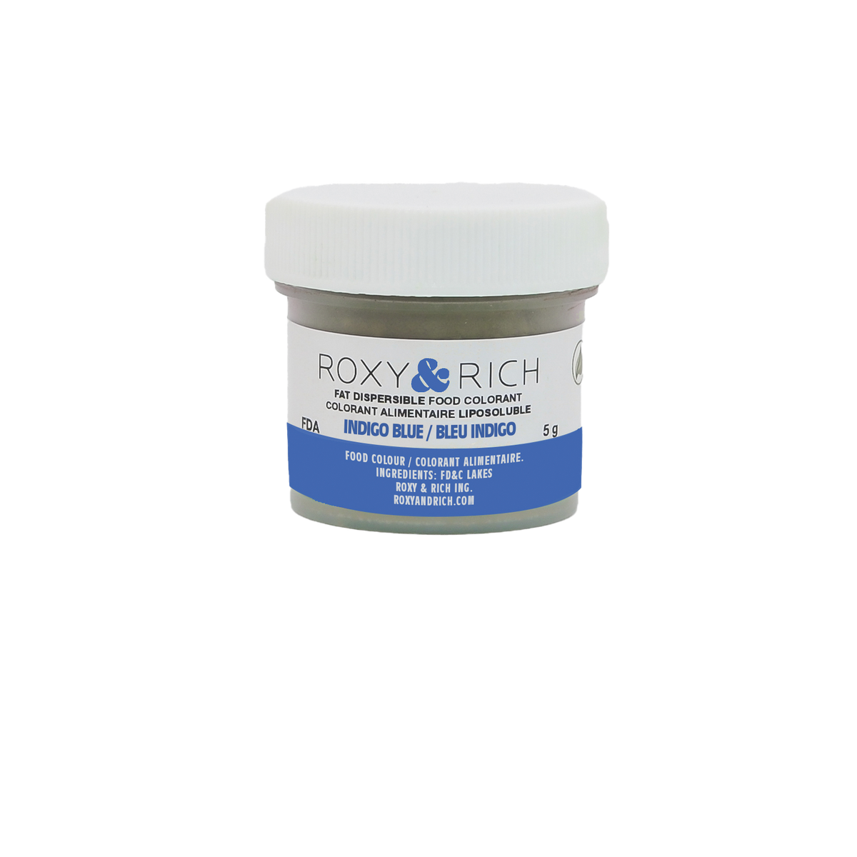 Colorant Alimentaire Liposoluble Bleu Indigo 5g - Roxy & Rich - Colorant alimentaire liposoluble - P5-B06 - La Guilde Culinaire