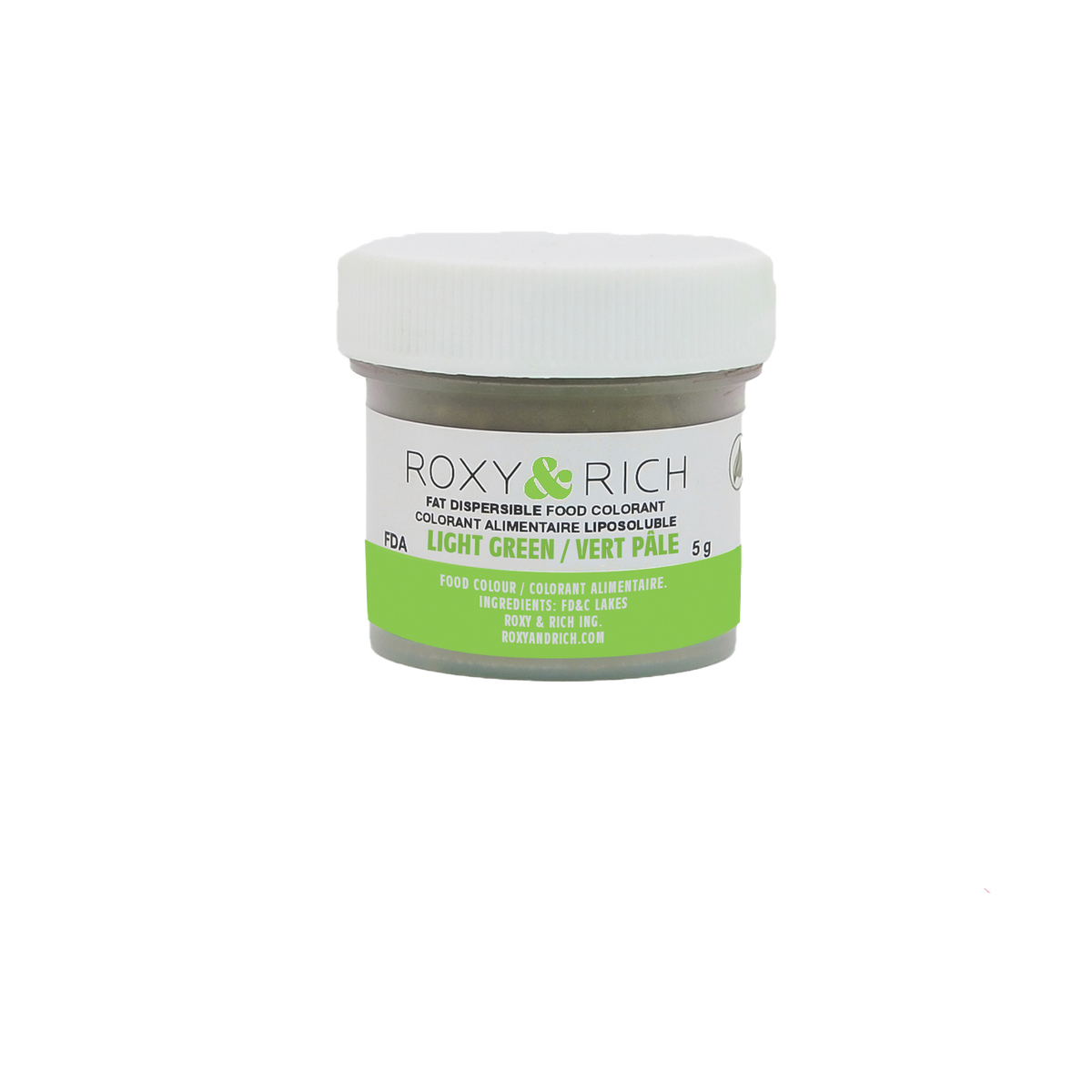 Colorant Alimentaire Liposoluble Vert Pâle 5g - Roxy & Rich - Colorant alimentaire liposoluble - P5-B08 - La Guilde Culinaire