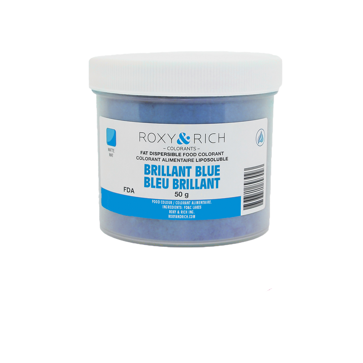 Colorant Alimentaire Liposoluble Bleu Brillant 50g - Roxy & Rich - Colorant alimentaire liposoluble - P50-B05 - La Guilde Culinaire