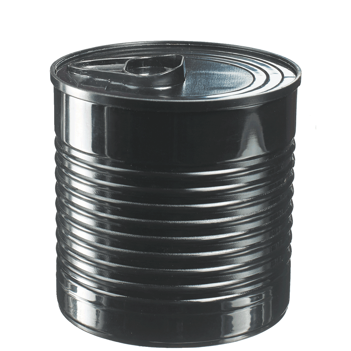 Boite de conserve 60 ml noire PP    - Solia - Service de table jetable -  - La Guilde Culinaire