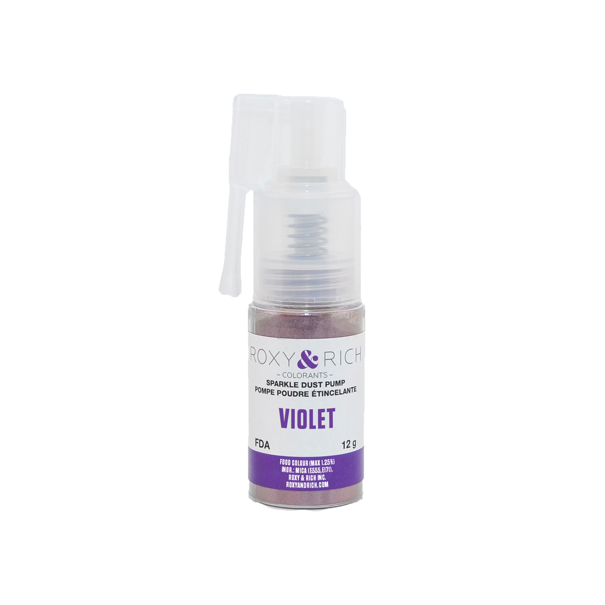 Pompes pour poudres étincelantes Violet 12g - Roxy & Rich - Poudre étincelante - S12-042P - La Guilde Culinaire