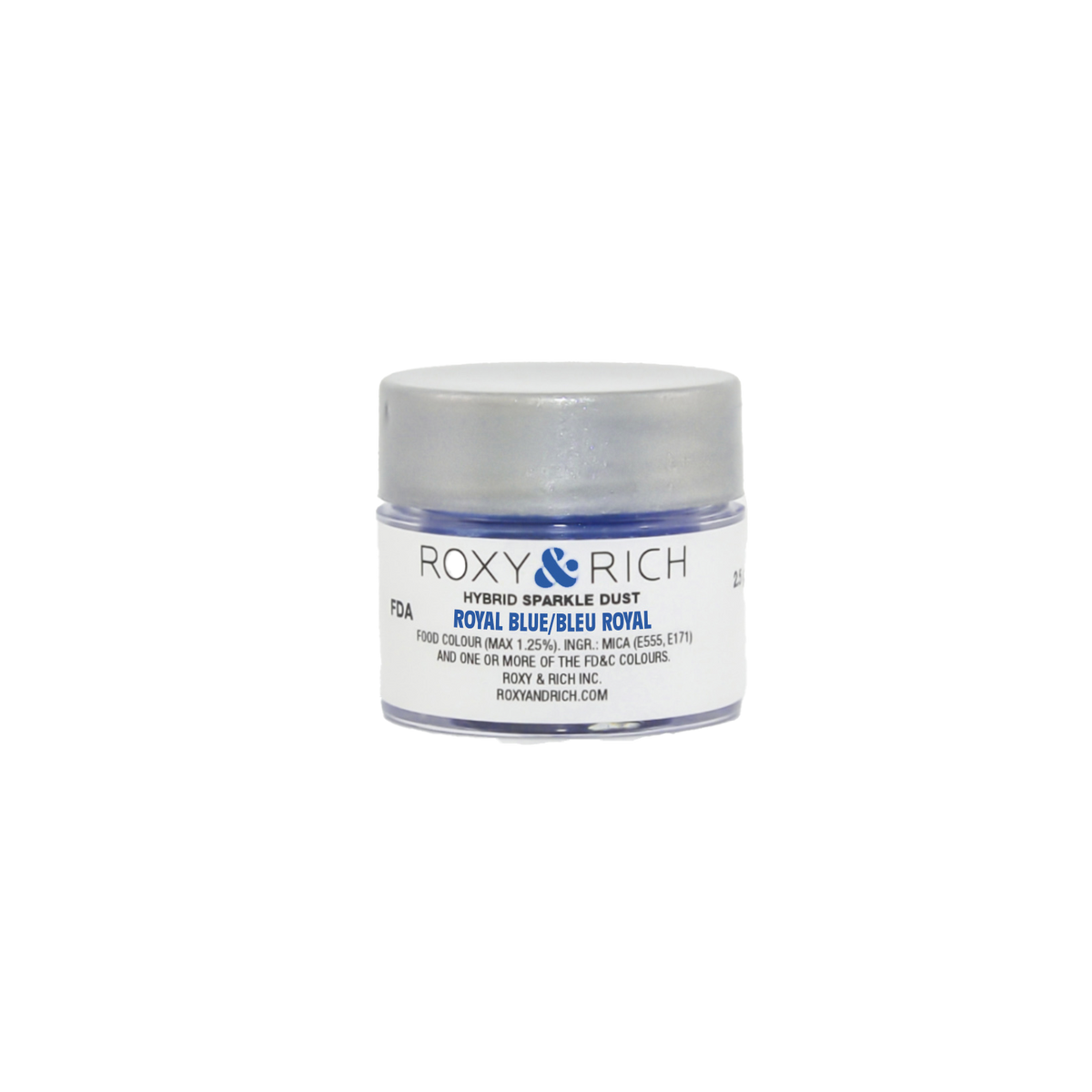 Poudre étincelante hybride Bleu Royal 2.5g - Roxy & Rich - Poudre étincelante - S2-005 - La Guilde Culinaire