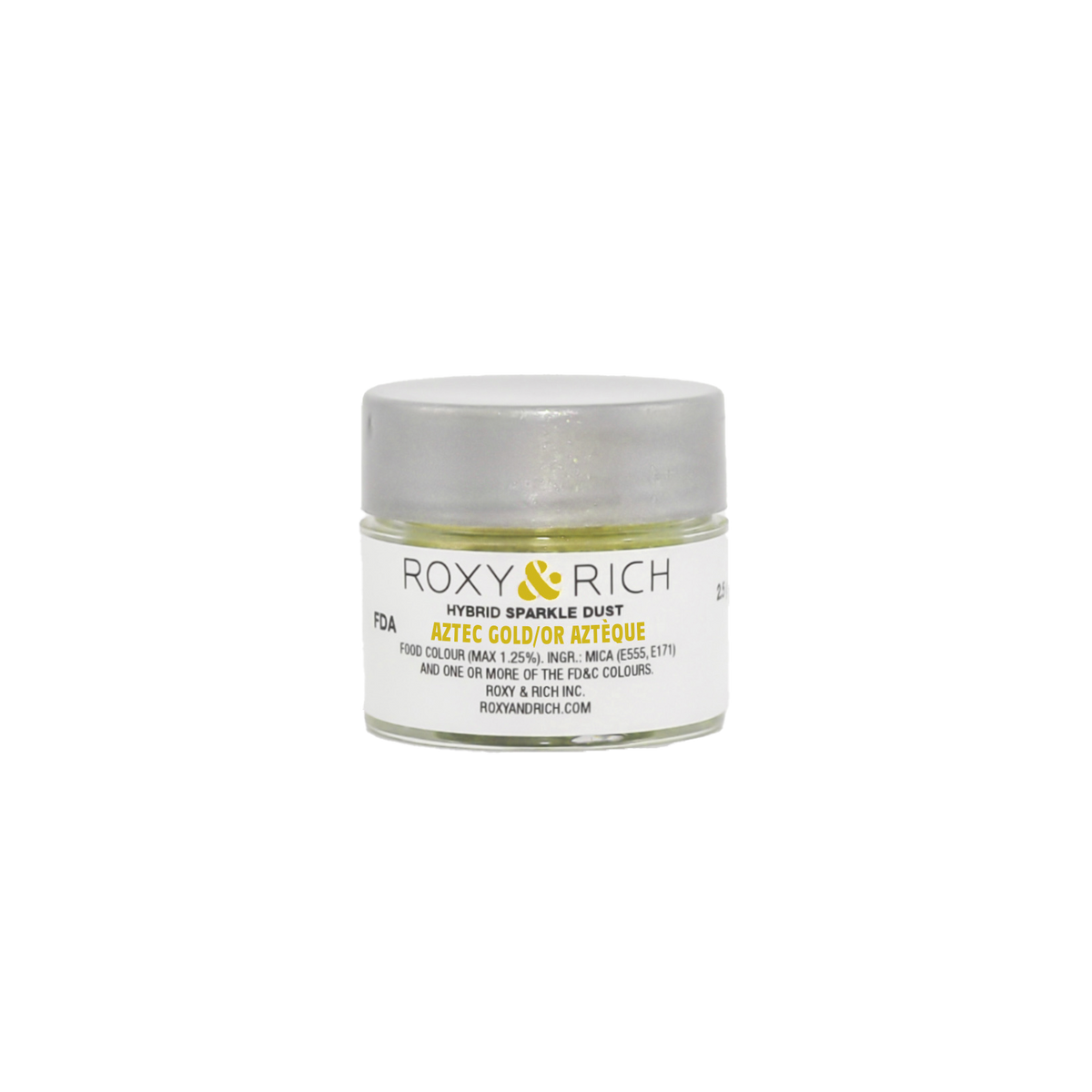 Poudre étincelante hybride Or Aztèque 2.5g - Roxy & Rich - Poudre étincelante - S2-047 - La Guilde Culinaire