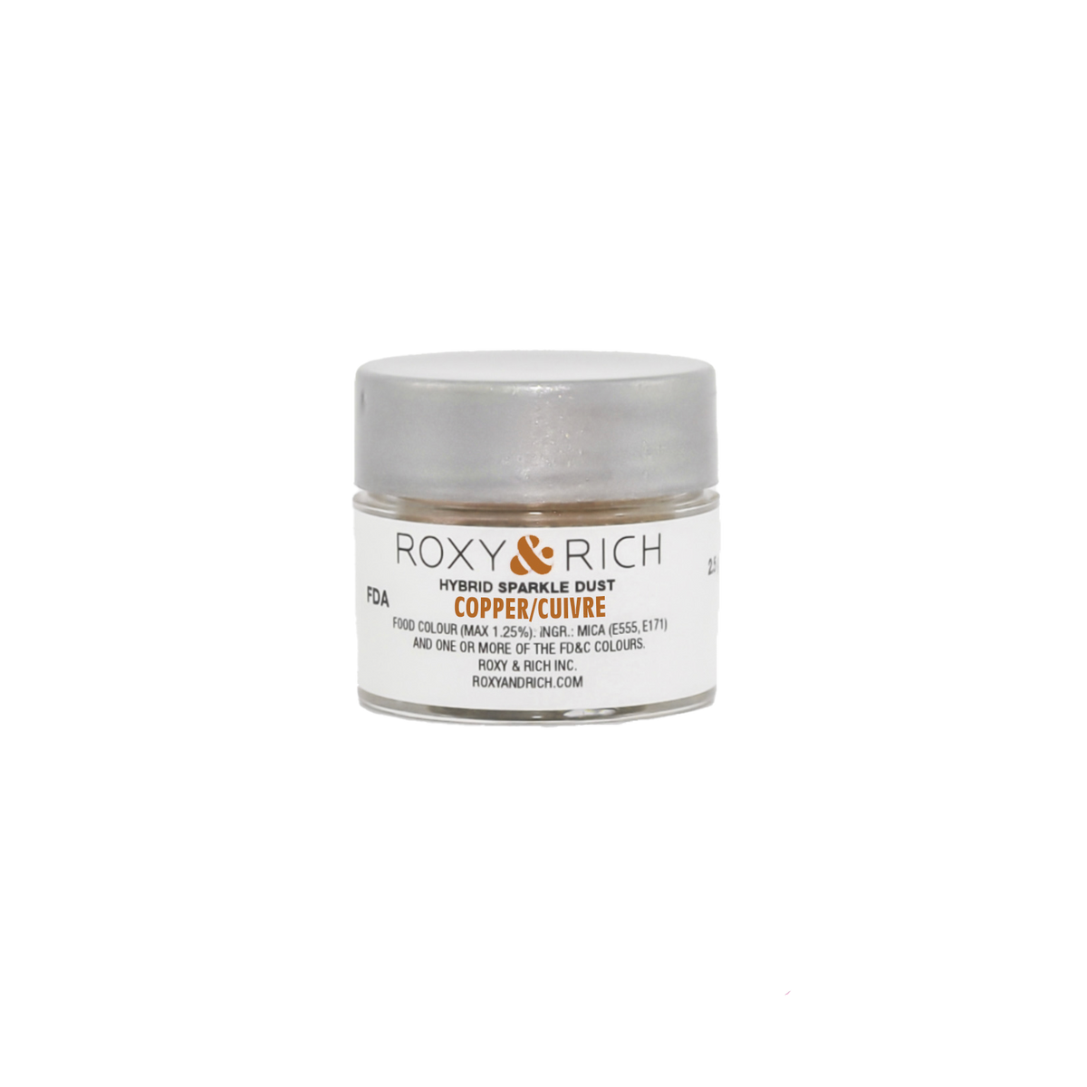 Poudre étincelante hybride Cuivre 2.5g - Roxy & Rich - Poudre étincelante - S2-052 - La Guilde Culinaire