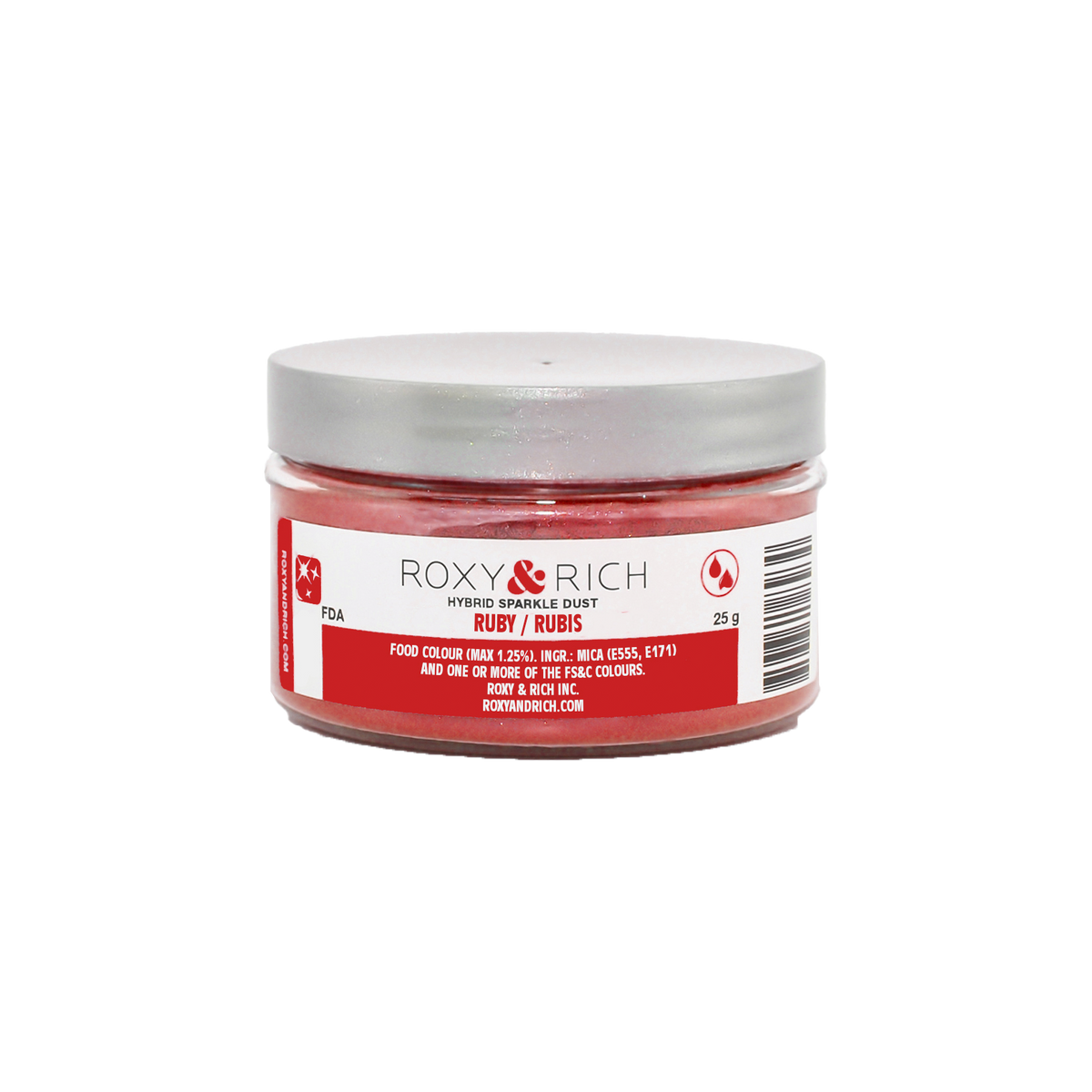Poudre étincelante hybride Rubis 25g - Roxy & Rich - Poudre étincelante - S25-032 - La Guilde Culinaire
