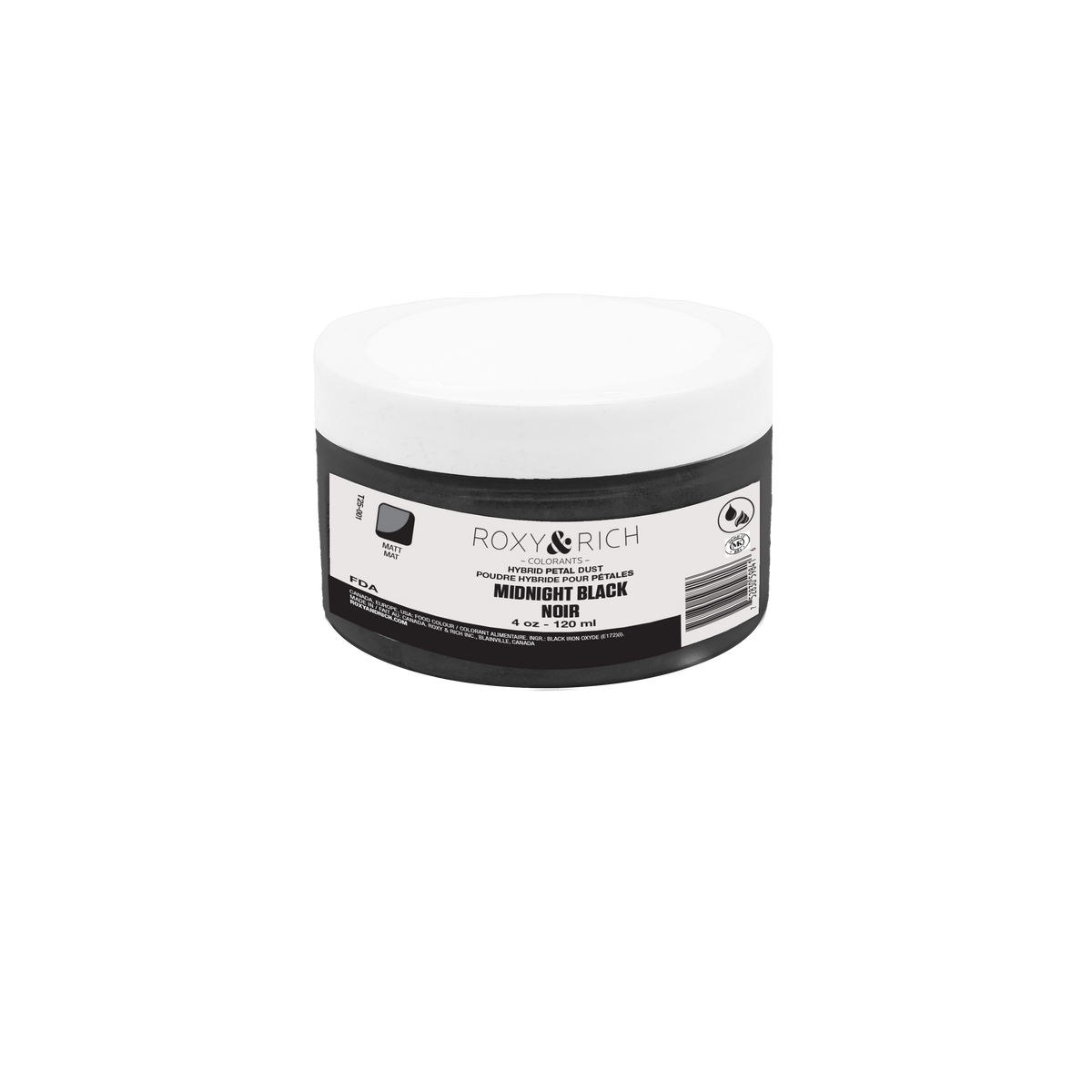 Poudres hybrides pour Pétales Noir 113g/ 4 oz - Roxy & Rich - Poudres Hybrides Pétales - T25-001 - La Guilde Culinaire