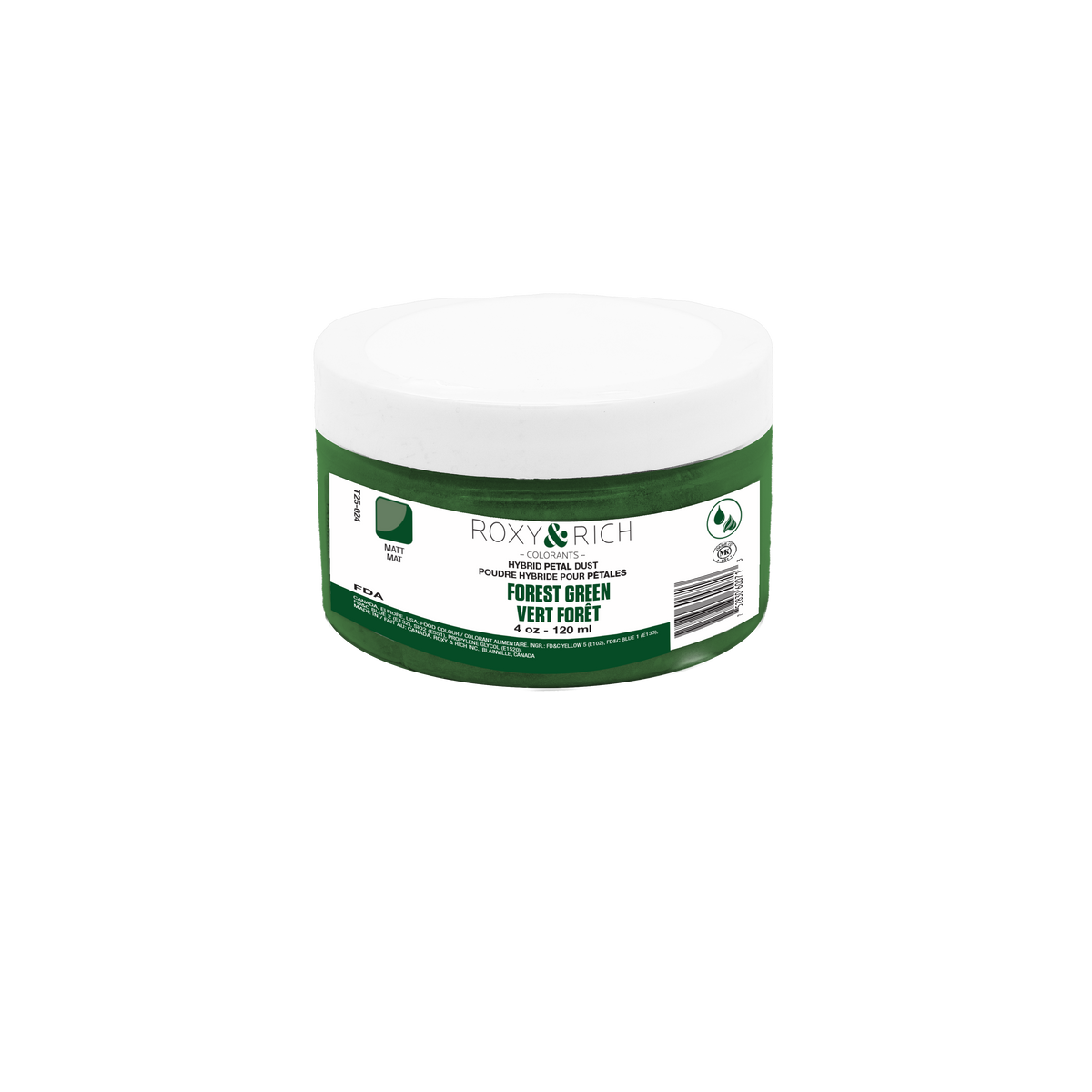 Poudres hybrides pour Pétales Vert Forêt 113g/ 4 oz - Roxy & Rich - Poudres Hybrides Pétales - T25-024 - La Guilde Culinaire