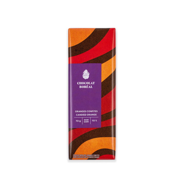 Tablette de chocolat Noir - Orange 70% - Chocolat Boréal - Tablette de chocolat - - La Guilde Culinaire