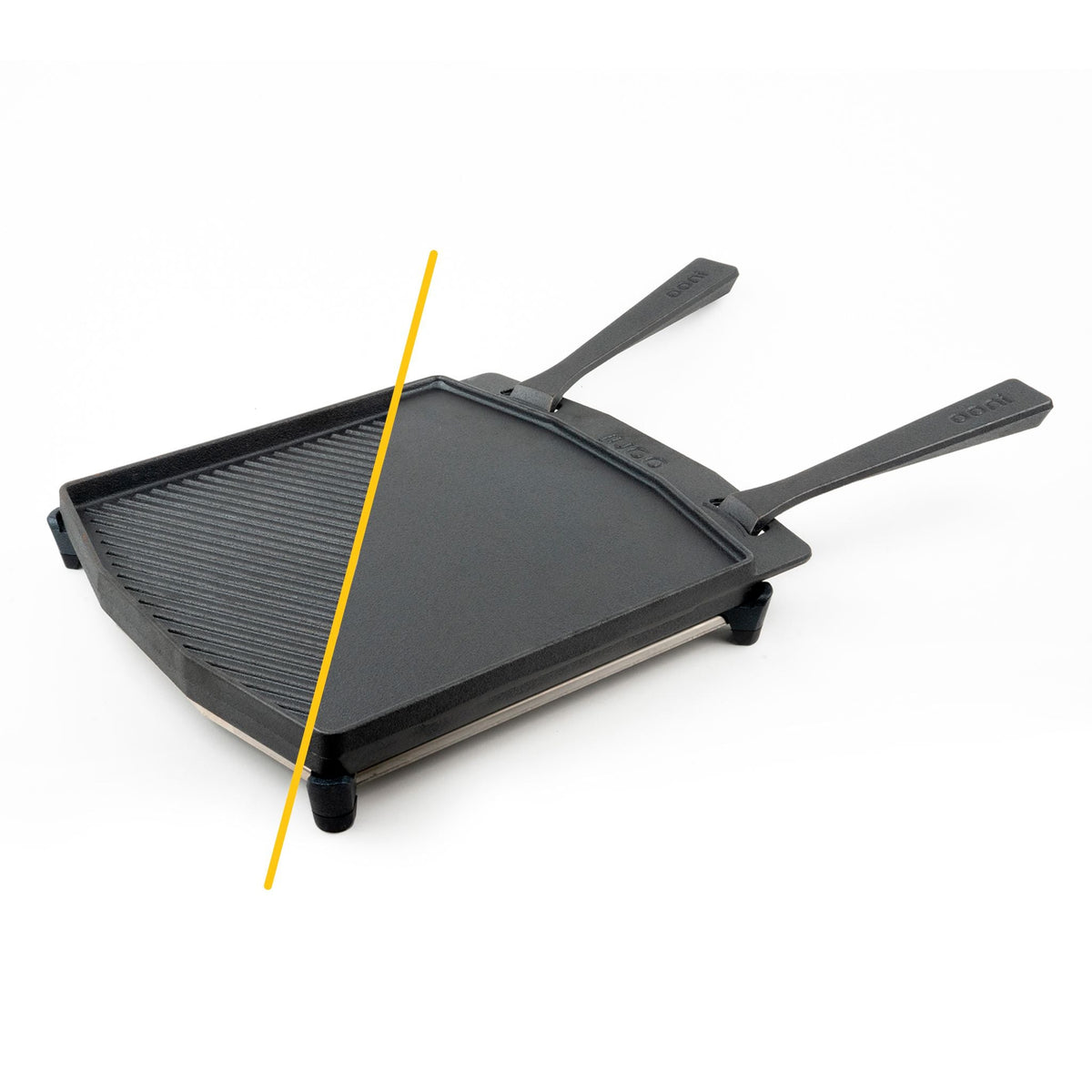 Poêle à griller en fonte double face, planche inox Ooni - Ooni - Poêle en fonte - - La Guilde Culinaire