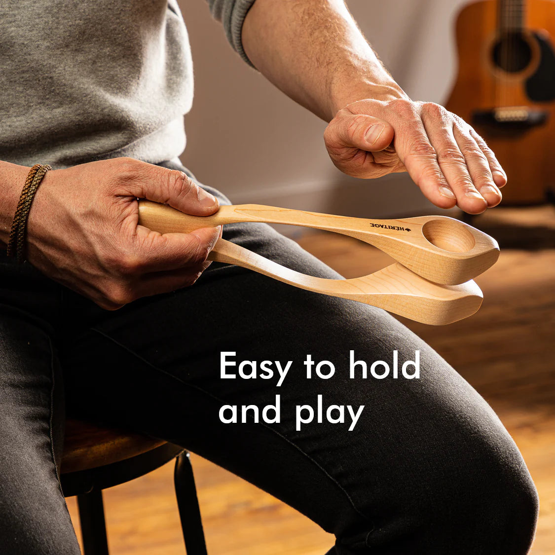 Cuillère Musicale Héritage - Boite-à-Bois (Grande)    - Héritage Musical Spoons - Cuillère musicale -  - La Guilde Culinaire