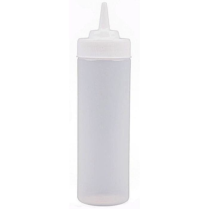Bouteille à pression à ouverture large en plastique transparent 12 Oz - SG - Bouteille à condiment - - La Guilde Culinaire
