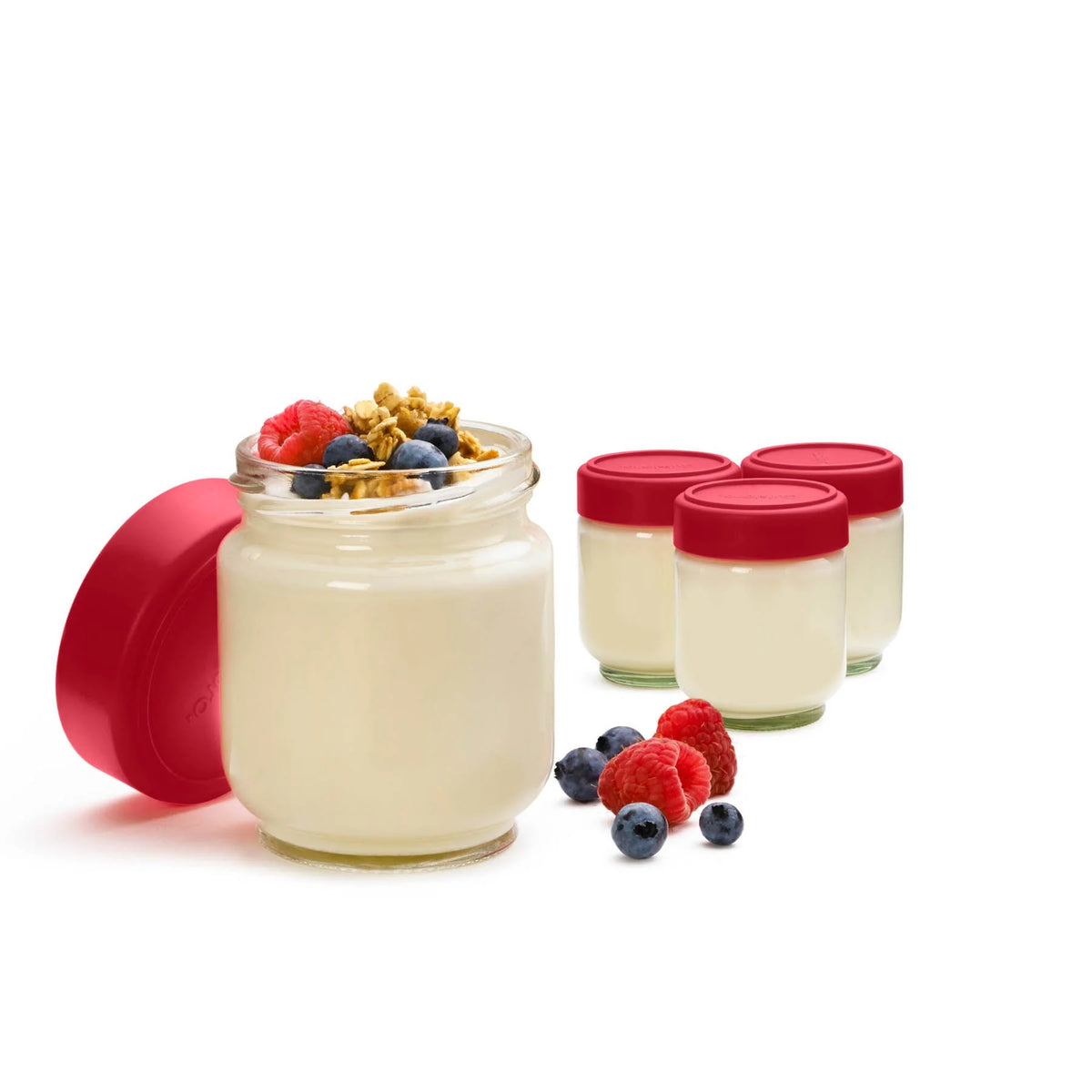 Pots en verre hermétiques 160ml-6oz    - Cuisipro - Yaourtière -  - La Guilde Culinaire