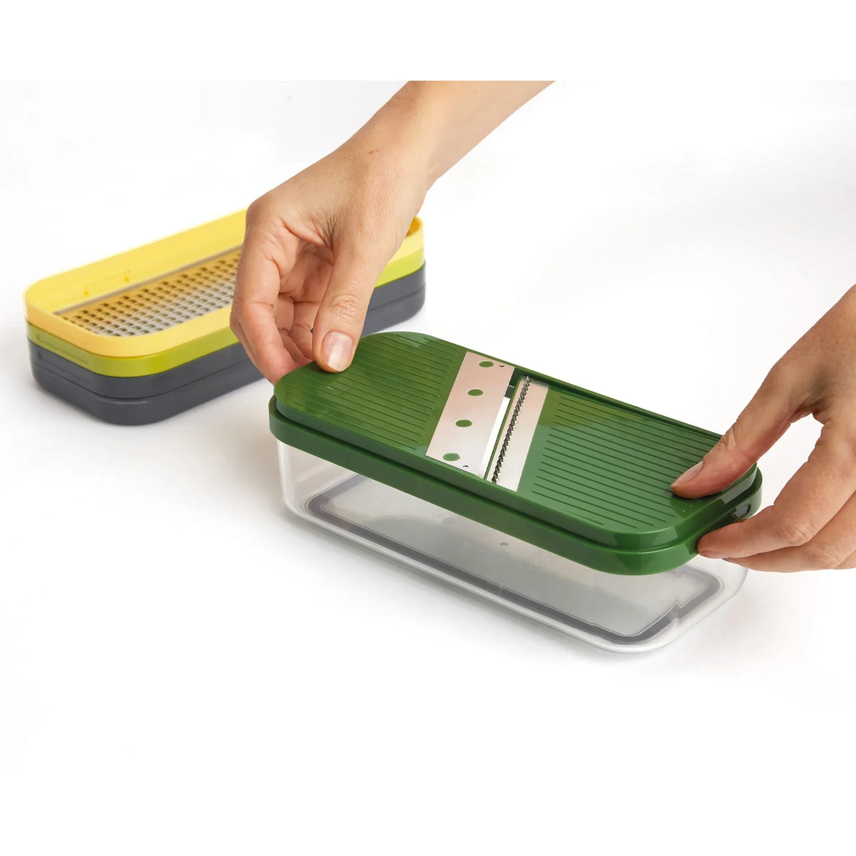 Multi-prep Compact ens. 4-en-1 pour trancher - Joseph Joseph - Râpe et zesteur - - La Guilde Culinaire