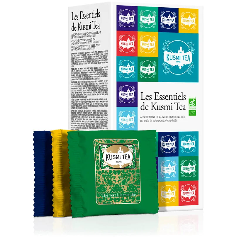 Les Essentiels - Étui carton de 24 sachets mousseline - Kusmi Tea - Thé et infusion - - La Guilde Culinaire