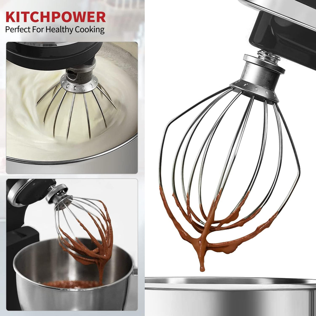 Fouet à 6 fils en acier inoxydable K45WW pour KitchenAid    - Kitchenaid - Fouets batteur sur socle -  - La Guilde Culinaire