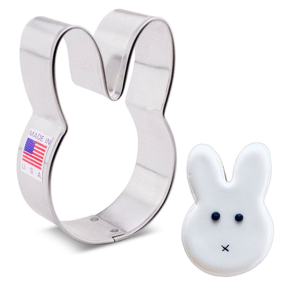 Emporte-pièce tête de lapin mignonne, 2" x 3"    - Ann Clark Cookie Cutters - Emporte-pièce -  - La Guilde Culinaire