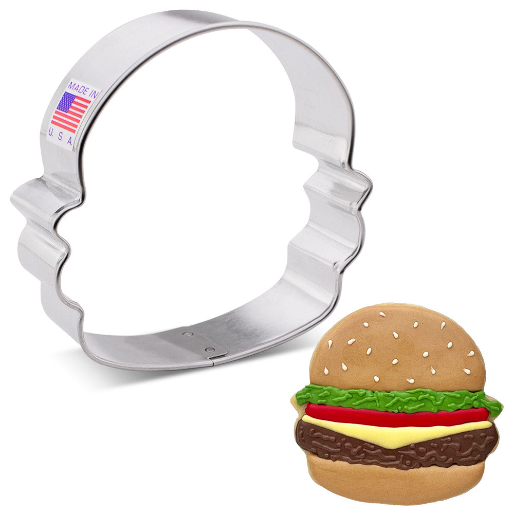 Emporte-pièce pour hamburger 3" x 3.75"    - Ann Clark Cookie Cutters - Emporte-pièce -  - La Guilde Culinaire