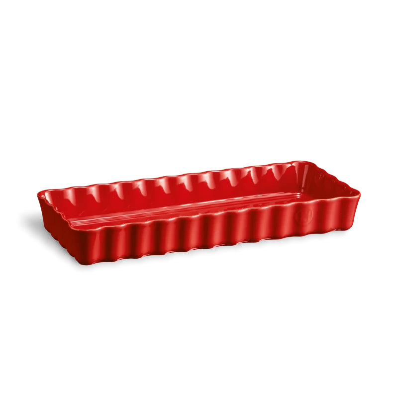 Plat à Tarte 36.5 x 15 cm 1.3L - Emile Henry ! Grand Cru - Rouge - Emile Henry - Moule à tarte et quiche - 91346034 - La Guilde Culinaire