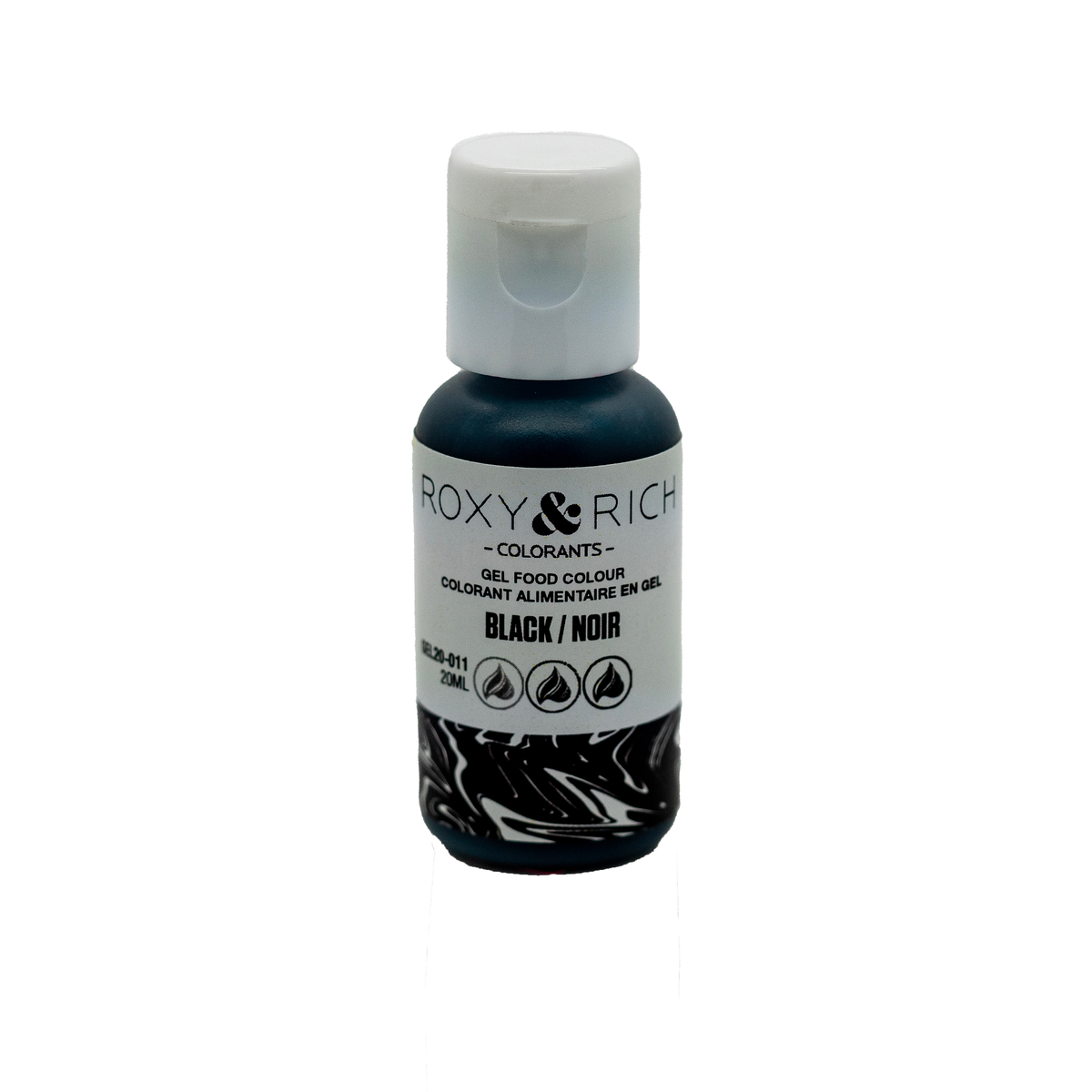 Gel colorant - Noir (20ml) - Roxy & Rich - Colorant alimentaire - - La Guilde Culinaire